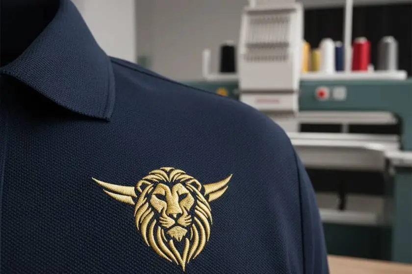 Bordado industrial premium para uniformes corporativos