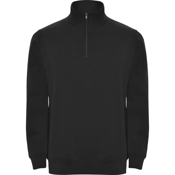 Sudadera media cremallera cuello negra Sudadera media cremallera cuello negra