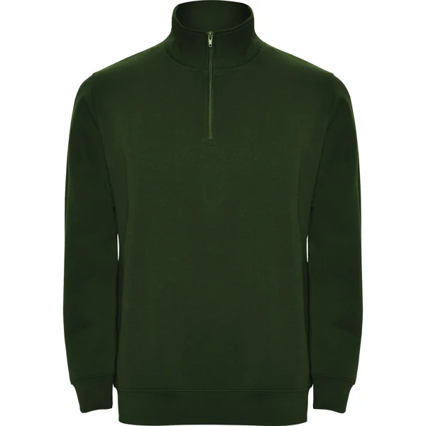 Sudadera media cremallera cuello verde Sudadera media cremallera cuello verde